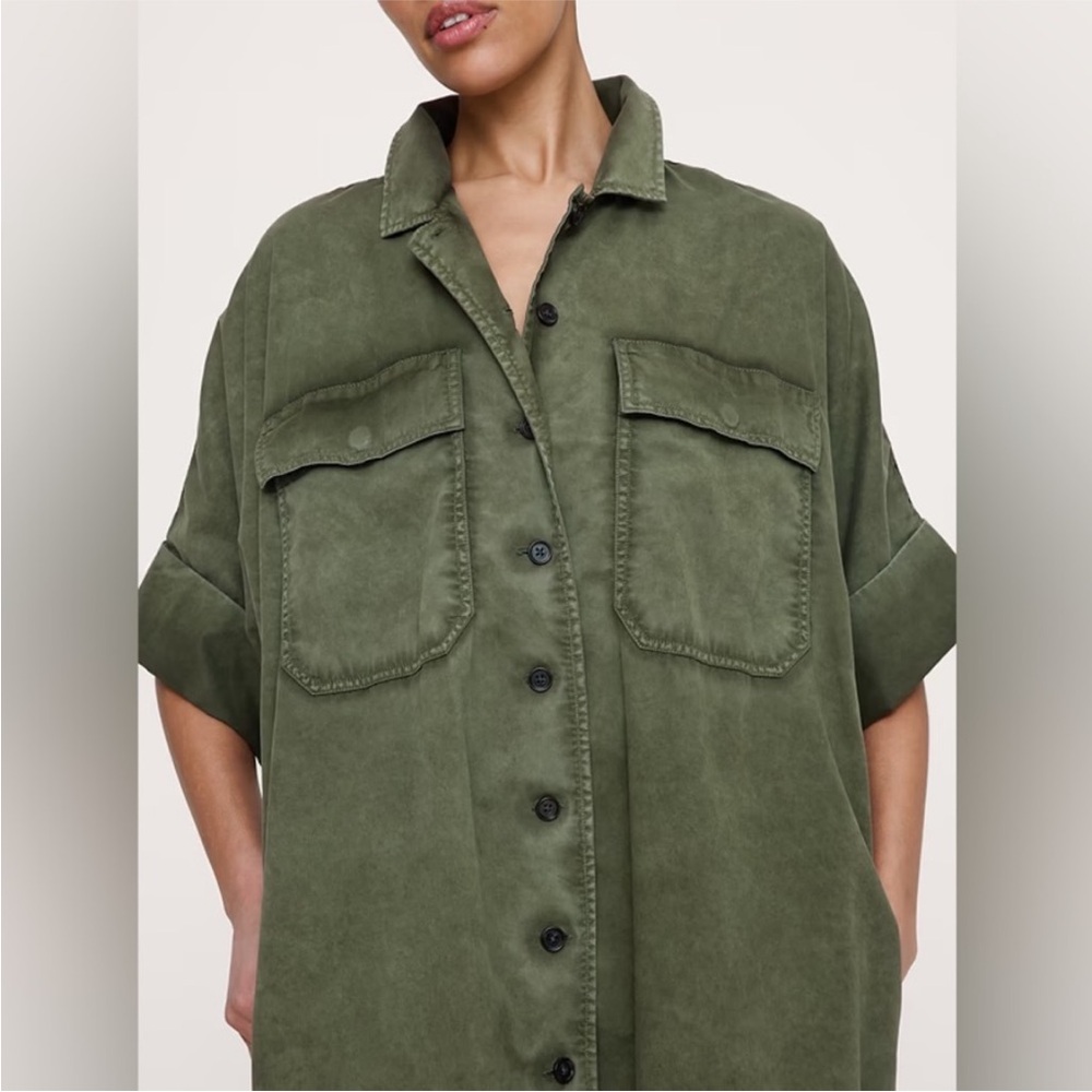 NWT! Banana Republic Utility Overdye Cotton Shirt Dress - Multiple 🛤️